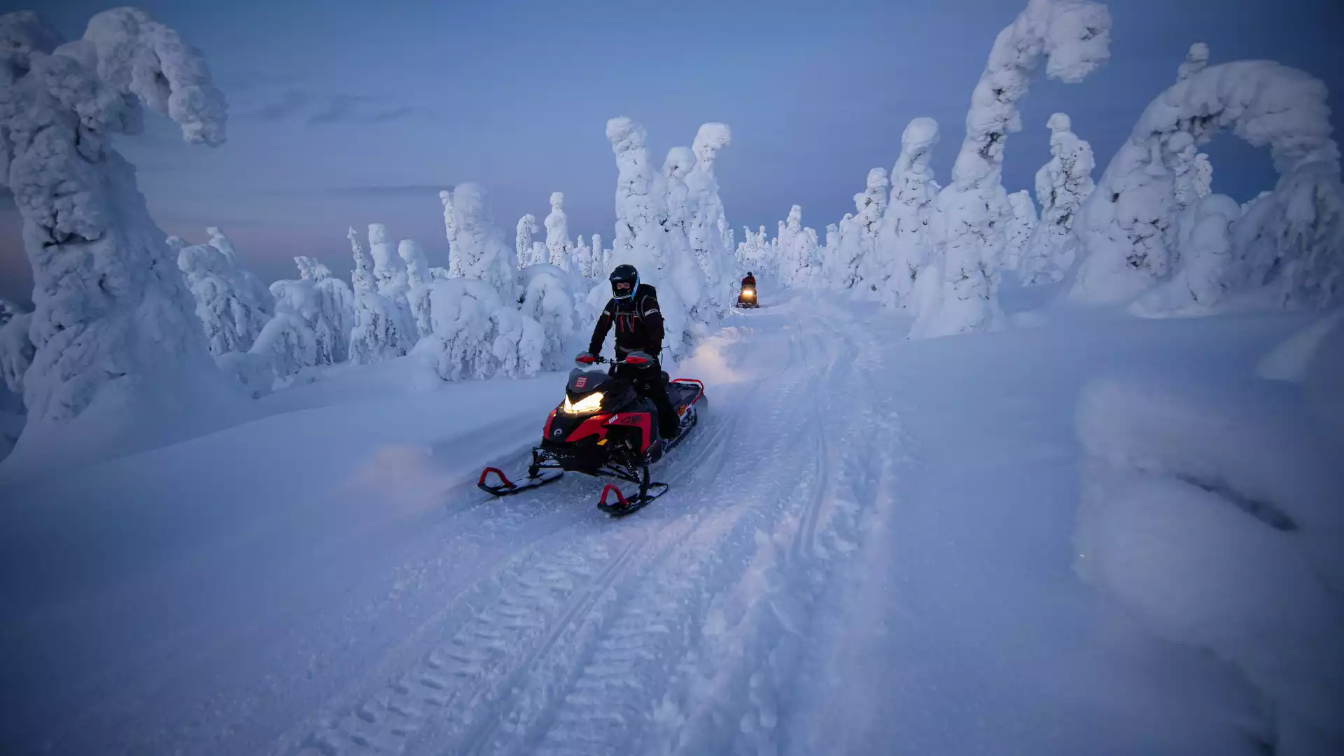 Op pad met de sneeuwscooter